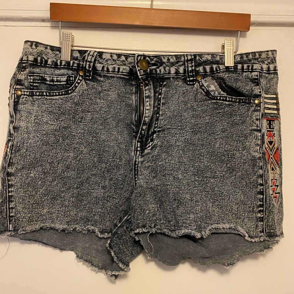 Forever 21 Acid Wash Denim Shorts